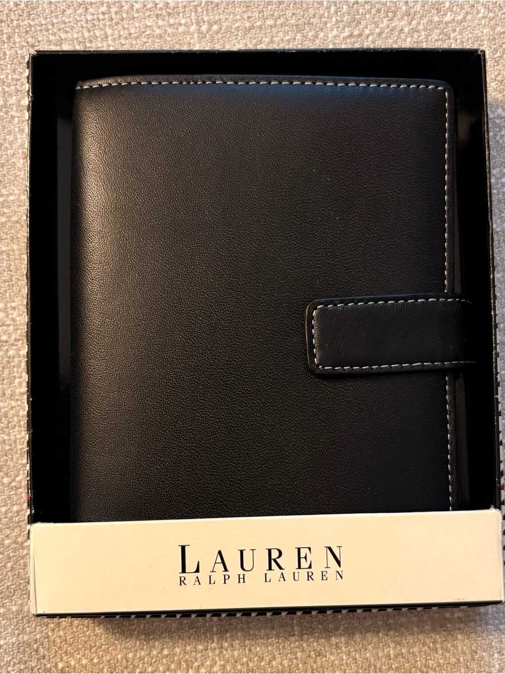 Vintage 2004 Lauren Ralph Lauren Mini Agenda Black New Old Stock in Box